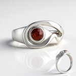 Anello in argento con Zircone Cognac