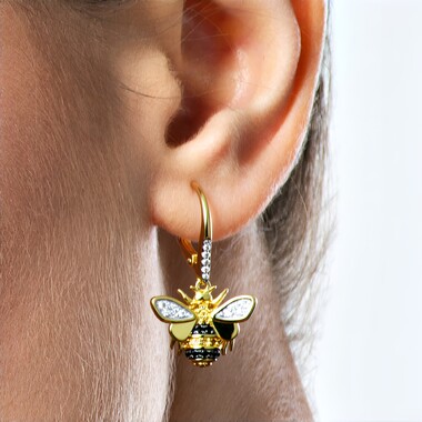 White Topaz Silver Earrings (Adela Silber)