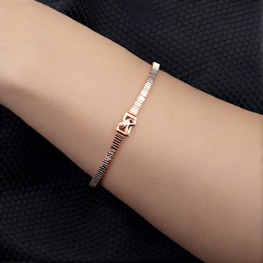 9K SI1 Argyle Rose De France Diamond Gold Bracelet (Annette)