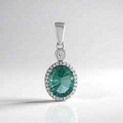 Ciondolo in argento con Fluorite Verde