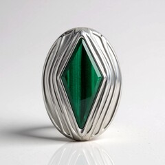 Ciondolo in argento con Malachite (MONOSONO COLLECTION)