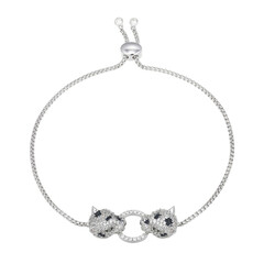 Brazalete en plata con Zafiro negro (Adela Silber)