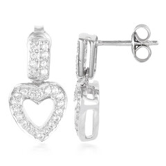 Weißer Topas-Silberohrringe