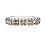 Anillo en plata con Diamante chocolate I2