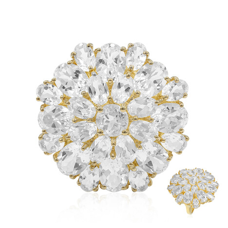 Weißer Topas-Silberring