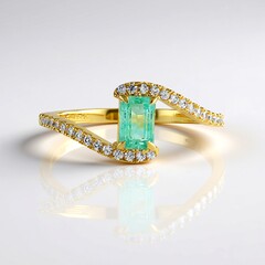 Anello in argento con Smeraldo Colombiano