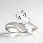 Anello in argento con Kunzite Bianca (Pallanova)