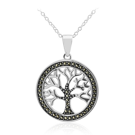 Markasit-Silberhalskette