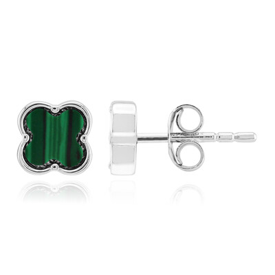 Orecchini in argento con Malachite