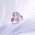 Anello in argento con Ametista Rose de France