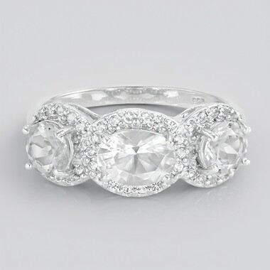 Petalite Silver Ring