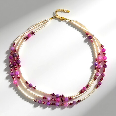 Collana in argento con Rubino Mozambico (Riya)