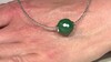 Zilveren hanger met een Groene onyx (MONOSONO COLLECTION)