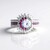 Bague en argent et Quartz bleu lunaire