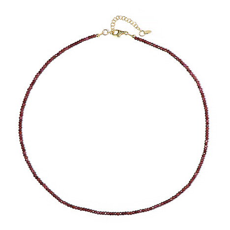 Indischer Granat-Silberhalskette