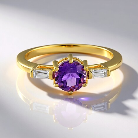 Anello in argento con Ametista Siberiana