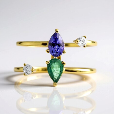 Anello in oro con Smeraldo Zambia AAA (CIRARI)