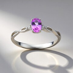 Anello in oro con Zaffiro Rosa (CIRARI)