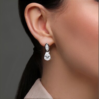 Pendientes en plata con Zircón