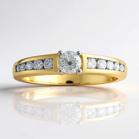 Bague en or et Diamant IF (D) (Annette)
