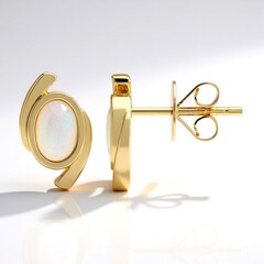 Orecchini in oro con Opale di Coober Pedy