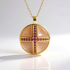 Collana in argento con Pietra di Luna Pesca