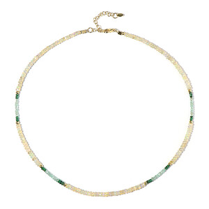 Zilveren halsketting met Welo-opalen