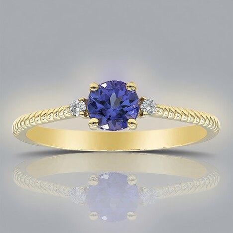 Anello in oro con Tanzanite AAA