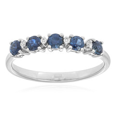 Gouden ring met Blauwe Ceylon saffieren
