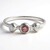 Anello placcato in platino con Zaffiro Padparadscha