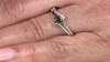 Anillo en plata con Tsavorita de Tanzania