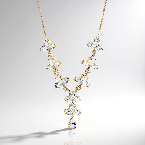 Collana in argento con Topazio Bianco