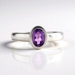 Anello in argento con Ametista Uruguay