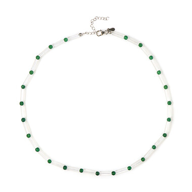 Collana in argento con Quarzo Bianco