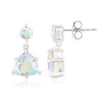 Pendientes en plata con Cuarzo Rayo de luna