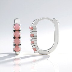 Orecchini in argento con Opale Rosa