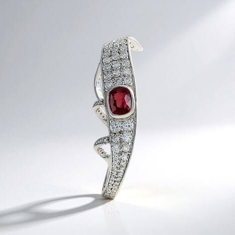 Pendentif en or et Spinelle rouge noble Luc Yen (AMAYANI)