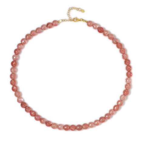 Collar en plata con Ágata mística rosa