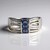 Anello in argento con Zaffiro Ceylon Blu (non riscaldato) (Adela Silber)