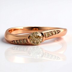 Anello in oro con Diamante Rose de France SI1 di Argyle (Annette)