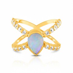 Zilveren ring met een Welo-opaal (de Melo Essence)