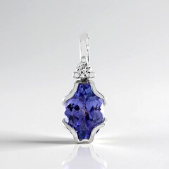Ciondolo in platino con Tanzanite AAA