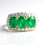 Anello in argento con Smeraldo pozzo D8 (Gems en Vogue)