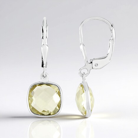 Orecchini in argento con Quarzo Limone