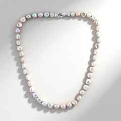 Collana in argento con Perla d'Acqua Dolce Argentata