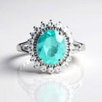 Anello in argento con Quarzo color paraiba