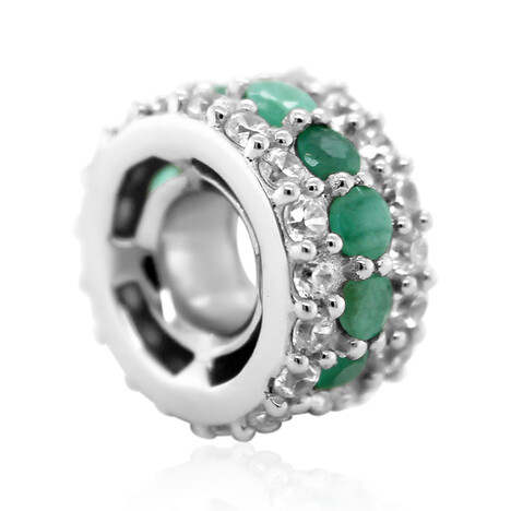 Colgante en plata con Esmeralda de Zambia (MONOSONO COLLECTION)