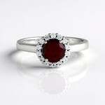 Anello in argento con Granato d’India