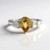Anello in argento con Zircone Giallo