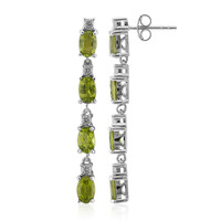 Burmesischer Peridot-Silberohrringe